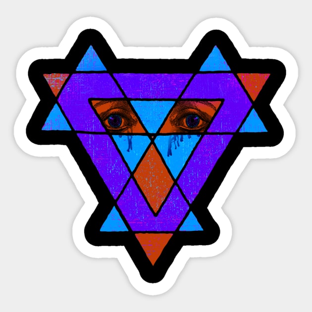 Eyes Crying Western Tribal Sticker by ddtk